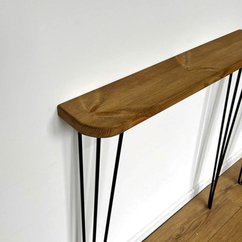 Rounded Edge Narrow Console Table