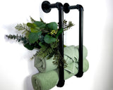 wall mounted pipe towel holder