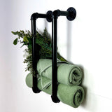 wall mounted pipe towel holder