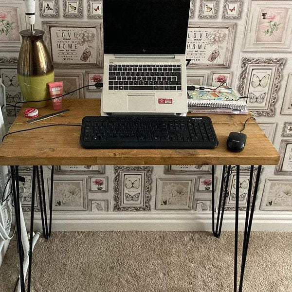 Desk With Hairpin Legs - knightsmaide